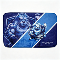 Tapis d'entraînement pour patins à glace PUCKPUCK Modèle 001 avec logo personnalisé par sublimation, surface en polyester durable et antidérapante