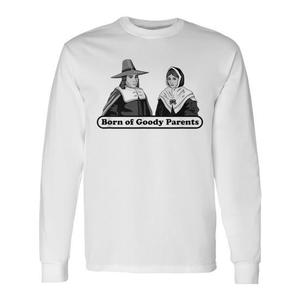Camiseta de manga larga LDS Book Of Mormon Pilgrim Puritans, Born Of Goody Parents, para adultos, unisex, cuello redondo, regalo religioso de la iglesia - Product Image 1