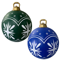 Boule de Noël gonflable moderne en PVC de 23,6 pouces, écologique, imperméable, pour décoration intérieure et extérieure, maison, jardin, pelouse, patio, usine