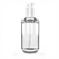 Bouteille à pompe en plastique ambré givré de luxe personnalisée bouteilles de sérum de 45ml bouteille en plastique PET à paroi épaisse