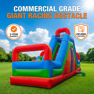 Pista de Obstáculos Inflable de Grado Comercial, Parque Infantil Inflable de PVC para Alquiler en Fiestas al Aire Libre con Colores Personalizados - Product Image 3
