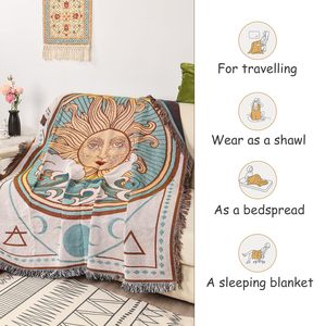 Vente en gros bon marché Logo personnalisé 2024 Fashion Southwest décoratif tissage Style bohème housse de canapé couverture couvre canapé chaise <span class=keywords><strong>lit</strong></span> - Product Image 6