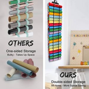 Il supporto per organizzatori in vinile può contenere fino a 48 rotoli di borsa per supporto in vinile per montaggio a parete per organizzatori e contenitori per stanze artigianali - Product Image 6