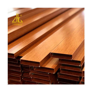 <span class=keywords><strong>Tube</strong></span> rectangulaire en <span class=keywords><strong>aluminium</strong></span> à motif bois pour le marché australien 40*120 |   Profil extérieur haute résistance - Product Image 4