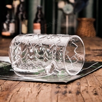Shunstone personnalisé créatif 390ml cristal bière verre tasse avec poignée personnalisé boire dégustation tasse pour les fêtes de restaurant