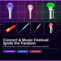 Barra de Luz LED Personalizada, Barra de Luz de 3 LED con 3 Modos de Luz, Fija, Intermitente, para Conciertos de Kpop, Bodas y Fiestas