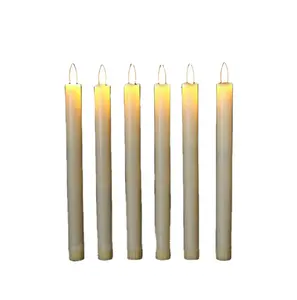 21cm Led wax candle light 3D wick led flameless soy wax shape candle moving wick led candle remote control soy wax
