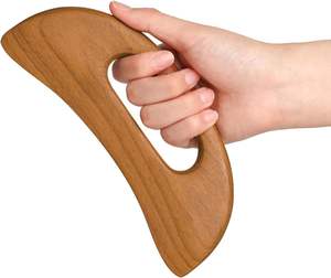 Hölzernes Cellulite-Massagegerät & Körper-<span class=keywords><strong>Gua</strong></span>-Sha-Werkzeug: Lymphdrainage, Linderung von Muskelermüdung für Frauen und Männer - Product Image 1