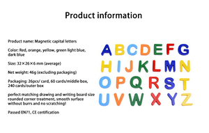 Jouet d'apprentissage de l'alphabet magnétique en plastique ABS, ensemble de lettres anglaises majuscules et minuscules, jouets éducatifs pour enfants, marque <span class=keywords><strong>DS</strong></span> - Product Image 5