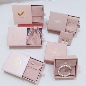 Chuanghua — boîte à bijoux en daim, emballage de bijoux avec bouton, pochette en daim, enveloppes - Product Image 6