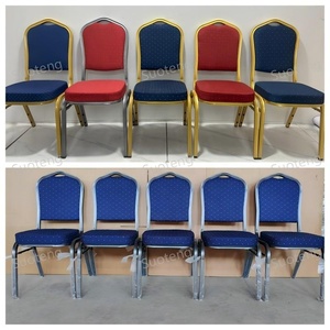 Cadeiras de Banquete Baratas por Atacado, Luxuosas e Empilháveis, de Metal, Ferro e Aço para Eventos de Casamento e Hotéis - Product Image 2
