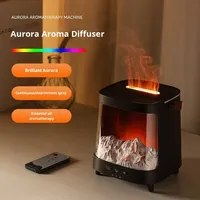 Diffuseur d'arômes Aurora avec paysage de glacier, lumière d'ambiance intelligente portable pour la chambre à coucher, vaporisation automatique de parfum pour la maison, YS
