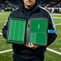 Tableau tactique de football américain portable, pliable, magnétique, double face, inscriptible, pour entraînement et stratégie des entraîneurs