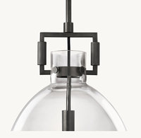 Lustre rond en verre 60W personnalisable avec base d'ampoule E26 laiton moderne de luxe fait à la main pour éclairage d'hôtel et de salon 110V