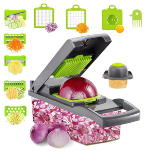 Cortador de Verduras Manual Multifuncional 16 en 1, Rebanador de Verduras, Cortador de Cebolla y Patata, Picador Manual de Verduras - Product Image 1