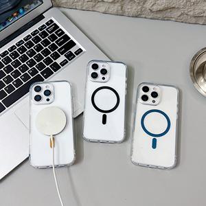 Originale per <span class=keywords><strong>Apple</strong></span> <span class=keywords><strong>Iphone</strong></span> 17 16 Pro <span class=keywords><strong>custodia</strong></span> Max trasparente Anti giallo spesso Set alla rinfusa con caricatore magnetico Wireless antiurto - Product Image 5