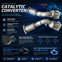 Convertisseurs catalytiques avant gauche et droit pour Porsche Cayenne 4.8L V8 2007-2010