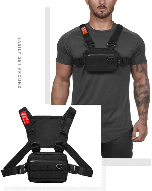 Tactical  MOLLE Pouch Radio Chest Harness Outdoor Hunting Chest Bag
