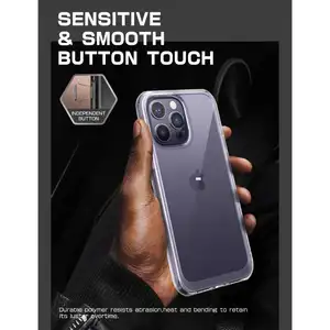 LFD958 Scratch-resistant Polycarbonate With TPU Bumpers For IPhone 14 Pro 6.1 Inch Slim Clear Case