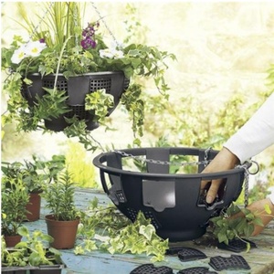 Cestas Colgantes para Exteriores para Flores, Cestas de Alambre Colgantes de Plástico de 3 Niveles para Jardín - Product Image 1