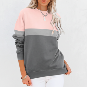 Cuello redondo 100% Poliéster Sólido Casual Calidad superior Elegante Jogging Wear Pullover Tamaño Sudadera Moda Mujer Sudadera - Product Image 1