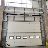Puerta Seccional Automática de Acero Resistente, a Prueba de Viento, para Uso Comercial, con Sistema de Elevación Vertical