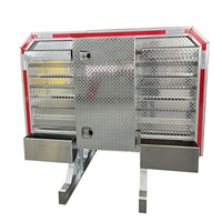Protection de cabine robuste en aluminium pour camion 68'' x 80'' avec porte centrale et plateforme de rangement complète