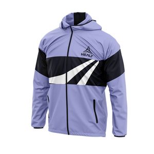 แจ็กเก็ตกันลมฟุตบอลสำหรับผู้ชายเสื้อกันลมมีฮู้ดสำหรับใส่กลางแจ้งปรับแต่งได้ - Product Image 4