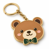 Porte-clés personnalisé avec breloque ours mignon, logo personnalisable, cadeau promotionnel direct, fournisseur en gros, fabricant de porte-clés