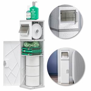 Armario de Almacenamiento para Baño Waretary con Portarrollos de Papel Higiénico, Armario Estrecho y Alto para Montar en la Pared, Impermeable, Resistente a la Humedad - Product Image 2