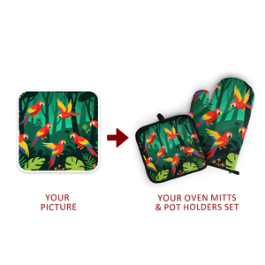 Juego de Guantes de Horno <span class=keywords><strong>y</strong></span> Porta Ollas de Anime Personalizados, Resistentes al Calor, con Personajes de Dibujos Animados Impresos - Product Image 2