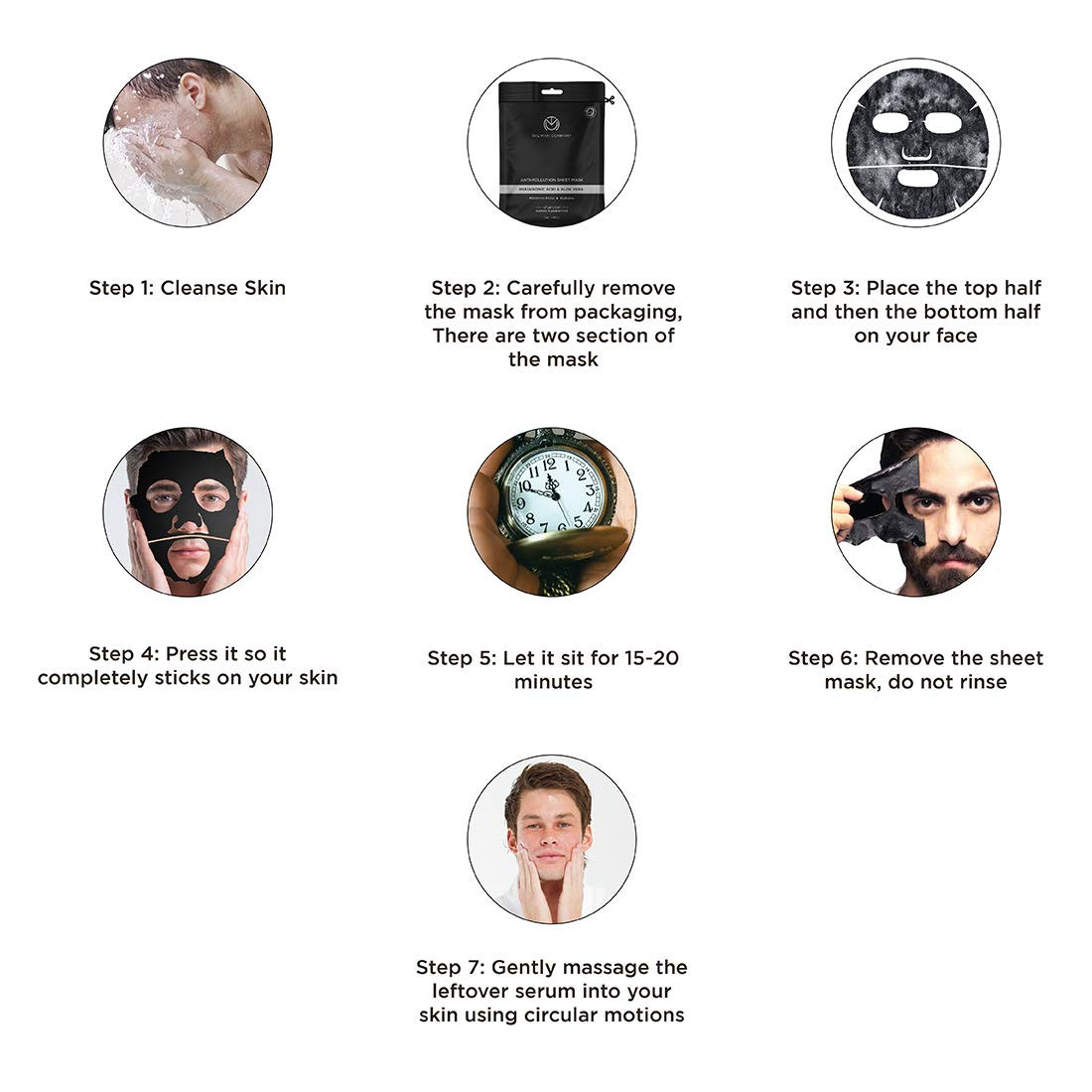 Hot Selling Private Label 24K Face Hydrating Deep Pore Cleansing Hyaluronic Acid Facial Sheet Mask