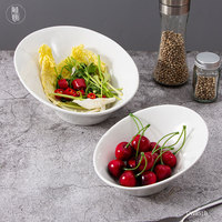 Grand saladier/bol à soupe personnalisé de forme irrégulière, design élégant, usage domestique, style européen, en céramique, compatible micro-ondes, glaçure colorée