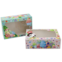 Boîtes cadeaux transparentes en papier pour biscuits et friandises, idéales pour la décoration de fête de Pâques