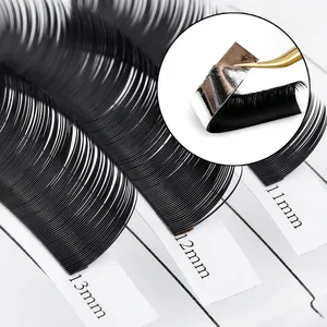 Ruthkey 12 Fili di Ciglia Finte in Visone Sintetico 007 015mm Curvatura C D, Extension Ciglia Individuali Lunghe Naturali Fatte a Mano, Forniture per Ciglia - Product Image 2