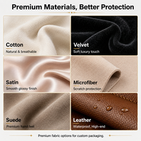 Pochette en velours pour bijoux, sac à cordon personnalisé imprimé pour montres, bagues, colliers, boucles d'oreilles, bracelets, emballage cadeau, OEM ODM
