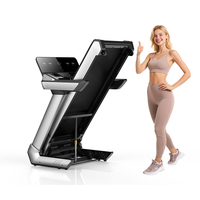 Máquina de gimnasio comercial eléctrica plegable para caminar en casa con máquina de cinta de correr de inclinación automática