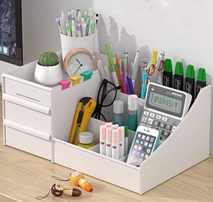 Elegant Desktop Makeup Organizer <b>With</b> Drawers Multi-Compartment <b>Storage</b> Box for Bathroom Vanity <b>Dressing</b> <b>Table</b> Skincare - Product Image 2