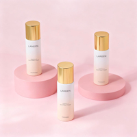 Flacon de soin de la peau en verre dégradé de luxe 100 ml avec bouchon doré, flacon vide pour toner, sérum, emballage cosmétique