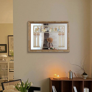 Cuadro Decorativo <span class=keywords><strong>Art</strong></span> <span class=keywords><strong>Deco</strong></span> con Espejo, Música de Piano Hecha a Mano, Naturaleza Muerta, Decoración de Nicho para Salas de Piano, Regalo de Boda, Marco de Madera - Product Image 4
