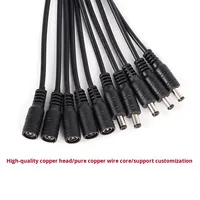 Connecteur mâle-femelle DC 5.5*2.1mm, contact en cuivre, 230V, câble de 15cm, accessoires pour bande lumineuse LED, cordon d'alimentation