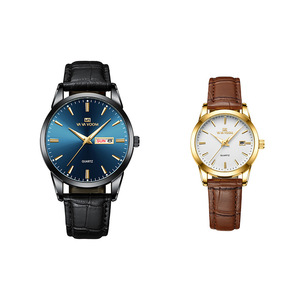 <span class=keywords><strong>Montre</strong></span> couple homme et <span class=keywords><strong>femme</strong></span>, <span class=keywords><strong>montre</strong></span> à quartz, boîtier en alliage, <span class=keywords><strong>bracelet</strong></span> en <span class=keywords><strong>cuir</strong></span>, cadran rond avec date, nouveau style tendance - Product Image 1