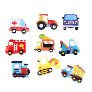 Gran oferta, herramienta de tráfico, tema, camión de bomberos, excavadora, <span class=keywords><strong>ambulancia</strong></span>, grúa, diseño, Parte posterior plana, cabujones de resina - Product Image 1