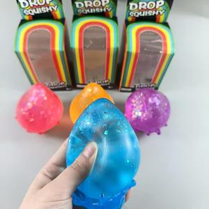 Dreamy Glitter Water Drop Maltose Style Squishy Soft TPR Slow <b>Rebound</b> Decompression Toy Adult Relaxation Vent Toys Wholesale - Product Image 3