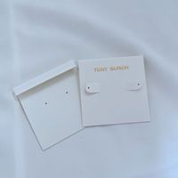 Logo imprimé personnalisé, support d'emballage blanc recyclé, carte d'affichage de bijoux avec pochette, collier, boucle d'oreille