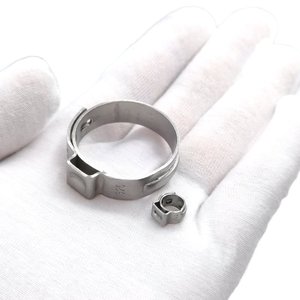 Colliers de serrage en acier inoxydable certifiés de précision non réglables, conformes REACH, pour systèmes de support de tuyaux - Product Image 1