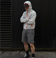 Anorak de course certifié pour l'extérieur, résistant aux plis, respirant, séchage rapide, coupe-vent léger avec capuche, protection UV