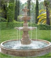 Grande fontaine d'eau utiliser statue en métal sculpture en bronze et sculptures en pierre