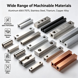 Piezas de Mecanizado de Precisión CNC Personalizadas, Rieles Deslizantes de Aluminio, Rieles Guía, Piezas de Enlace de 3/4 Ejes - Product Image 2