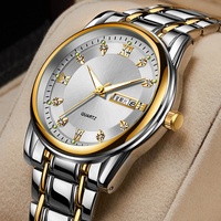 Montre pour hommes étanche timex extérieure de luxe en or bracelet en acier argenté montres à quartz pour hommes